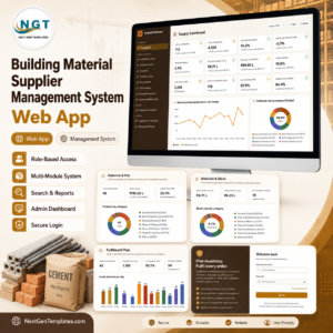 Building Material Supplier Management System Web App