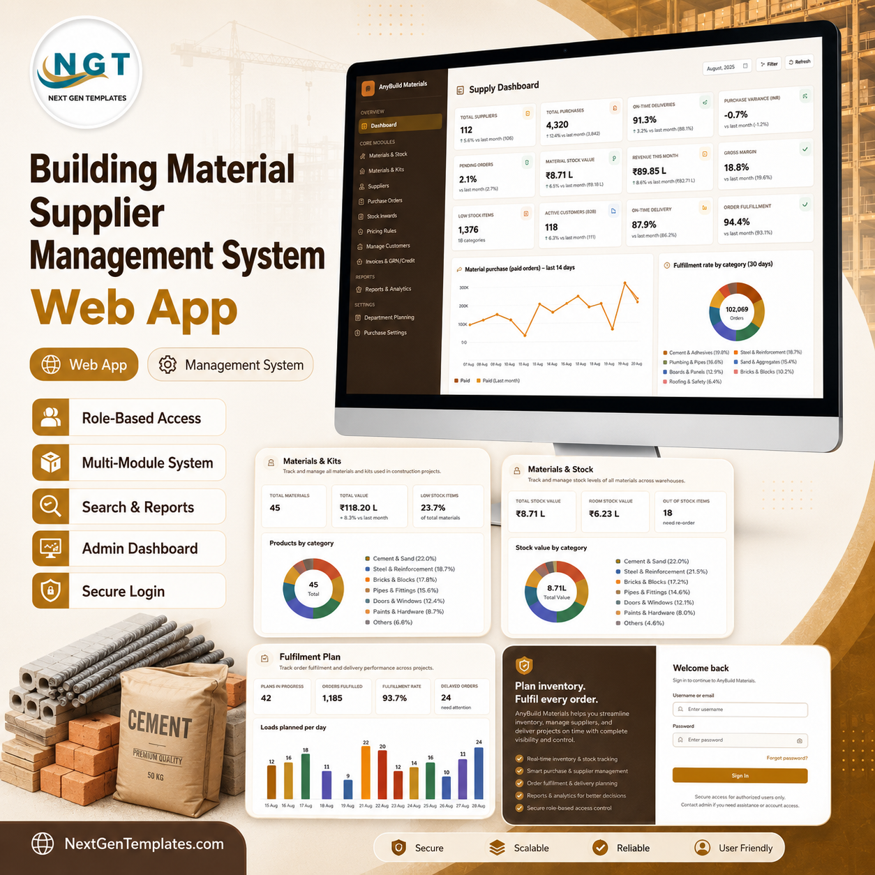 Building Material Supplier Management System Web App