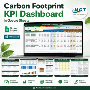Carbon Footprint KPI Dashboard in Google Sheets product image