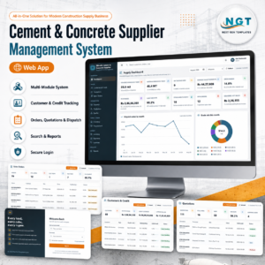 Cement and Concrete Supplier Management System Web App product cover