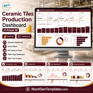 Ceramic Tiles Production Dashboard in Power BI template cover