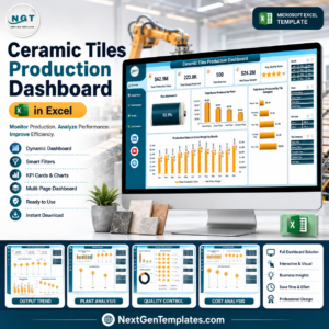 Ceramic Tiles Production Dashboard in Excel