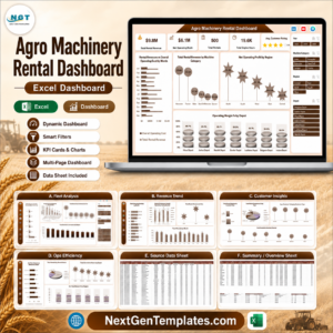 Agro Machinery Rental Dashboard in Excel