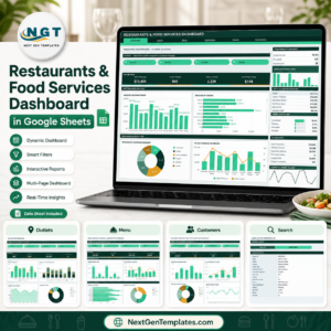 Restaurants and Food Services Dashboard in Google Sheets