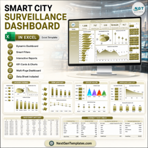 Smart City Surveillance Dashboard in Excel