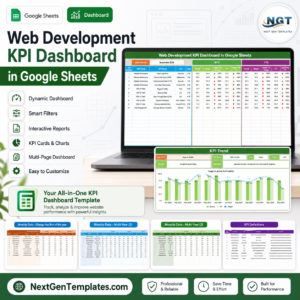 Web Development KPI Dashboard in Google Sheets
