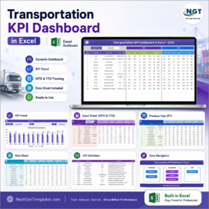 Transportation KPI Dashboard in Excel