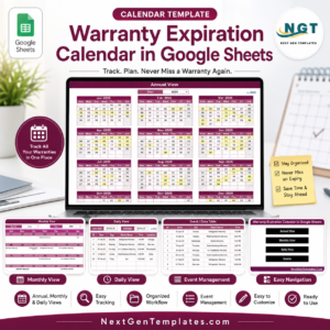 Warranty Expiration Calendar in Google Sheets