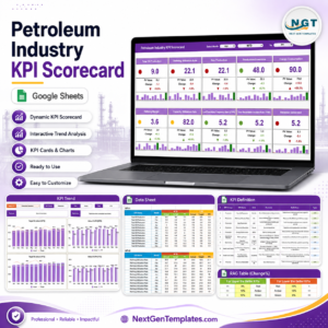 Petroleum Industry KPI Scorecard in Google Sheets