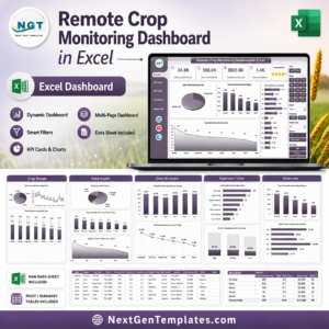 Remote Crop Monitoring Dashboard in Excel
