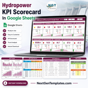 Hydropower KPI Scorecard In Google Sheets