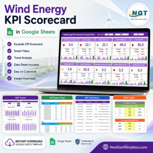 Wind Energy KPI Scorecard in Google Sheets