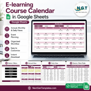 E-learning Course Calendar in Google Sheets