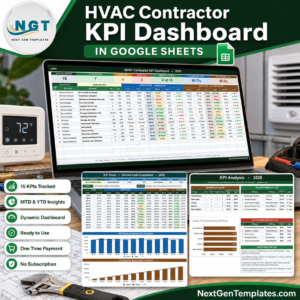 HVAC Contractor KPI Dashboard in Google Sheets