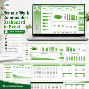 Remote Work Communities Dashboard in Excel