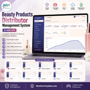 Beauty Products Distributor Management System Web App