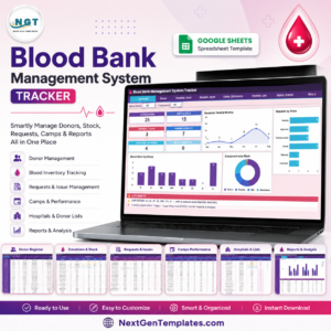 Blood Bank Management System Tracker in Google Sheets