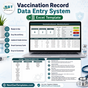 Vaccination Record Data Entry System in Excel