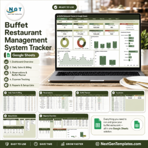 Buffet Restaurant Management System Tracker in Google Sheets