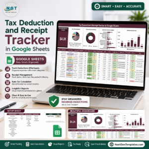 Tax Deduction and Receipt Tracker in Google Sheets