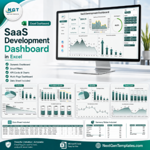 SaaS Development Dashboard in Excel