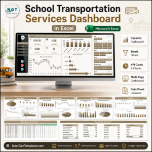 School Transportation Services Dashboard in Excel
