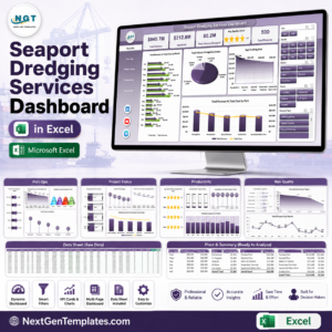 Seaport Dredging Services Dashboard in Excel