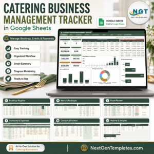 Catering Business Management Tracker in Google Sheets