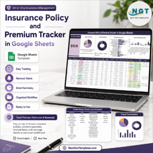 Insurance Policy and Premium Tracker in Google Sheets