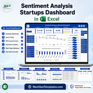 Sentiment Analysis Startups Dashboard in Excel