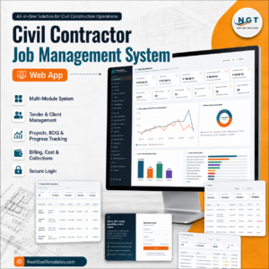 Civil Contractor Job Management System Web App by NextGenTemplates