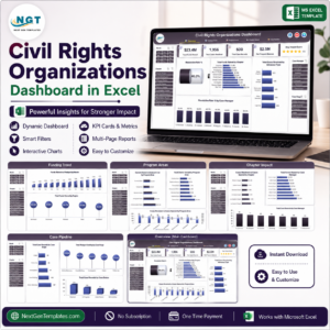 Civil Rights Organizations Dashboard in Excel - product image