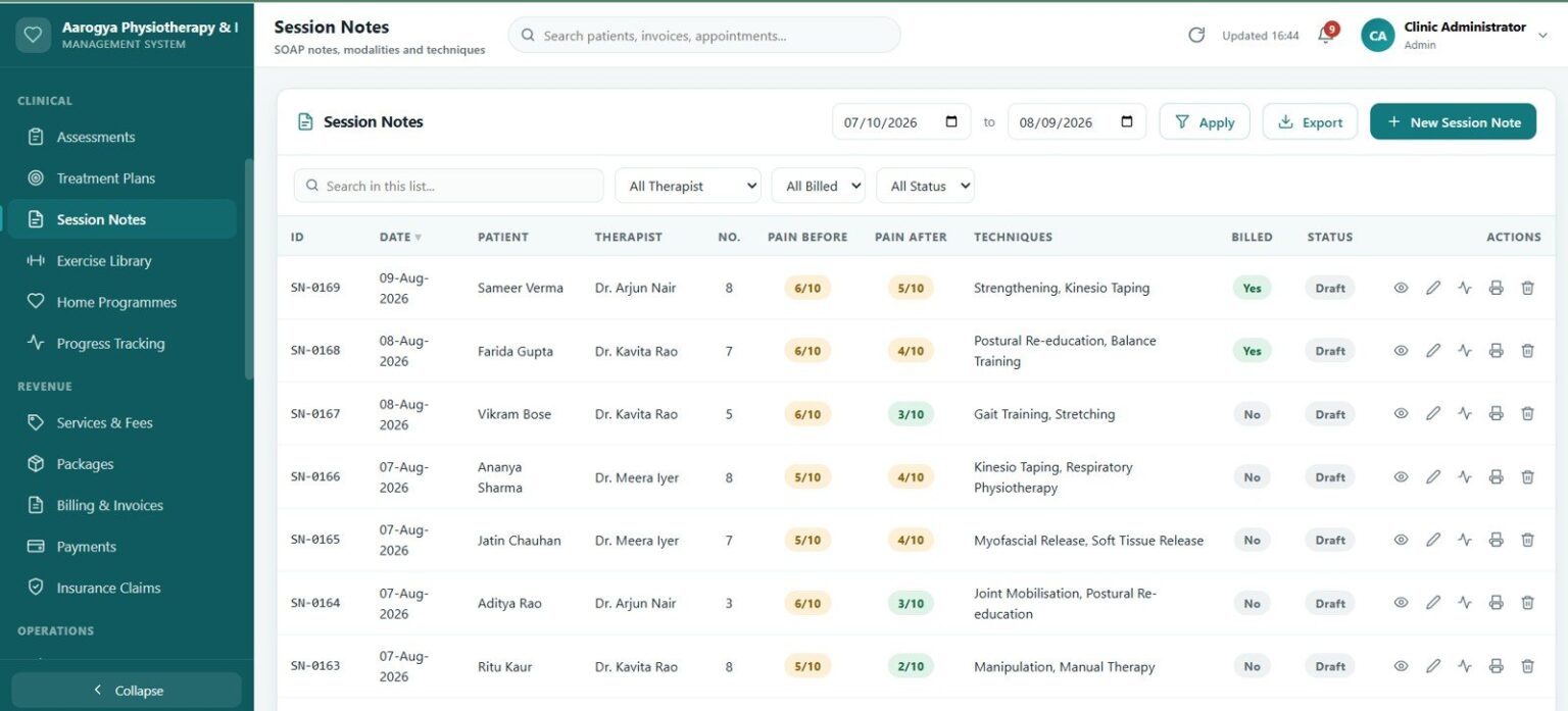 Physiotherapy Clinic Management System Web App | Google Apps Script