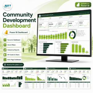 Community Development Dashboard in Power BI template