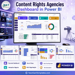 Content Rights Agencies Dashboard in Power BI product image