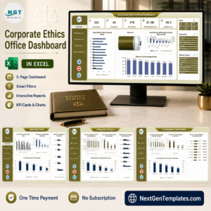 Corporate Ethics Office Dashboard in Excel product cover