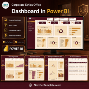 Corporate Ethics Office Dashboard in Power BI - product cover