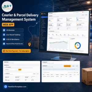 Courier & Parcel Delivery Management System Web App product image