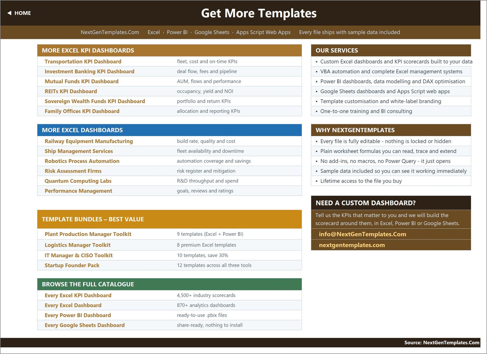 Get More Templates page