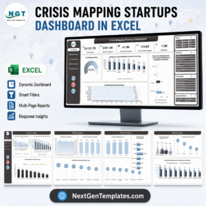 Crisis Mapping Startups Dashboard in Excel template cover