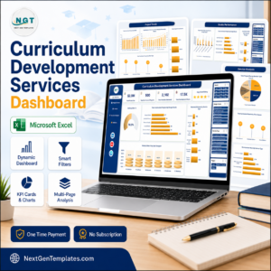 Curriculum Development Services Dashboard in Excel product cover