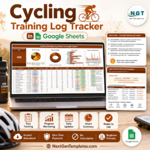 Cycling Training Log Tracker in Google Sheets