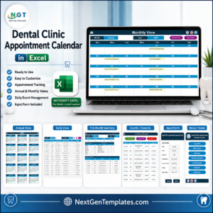 Dental Clinic Appointment Calendar in Excel
