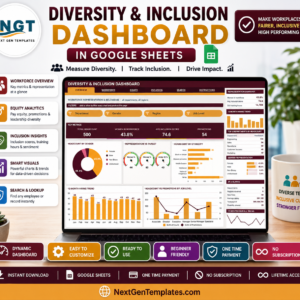 Diversity & Inclusion Dashboard in Google Sheets product cover