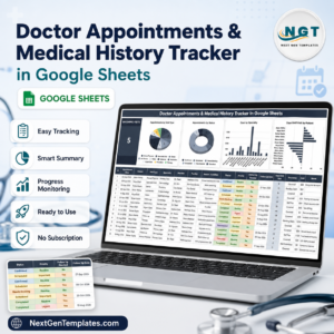 Doctor Appointments and Medical History Tracker in Google Sheets product cover