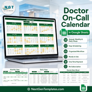 Doctor On-Call Calendar in Google Sheets - product cover