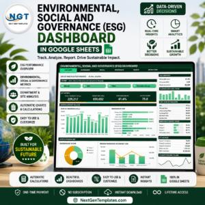 Environmental, Social, and Governance (ESG) Dashboard in Google Sheets product image
