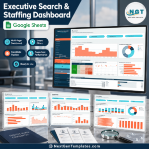 Executive Search & Staffing Dashboard in Google Sheets product cover