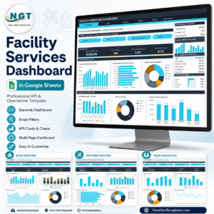 Facility Services Dashboard in Google Sheets template cover