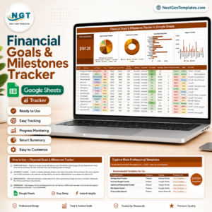 Financial Goals & Milestones Tracker in Google Sheets product cover